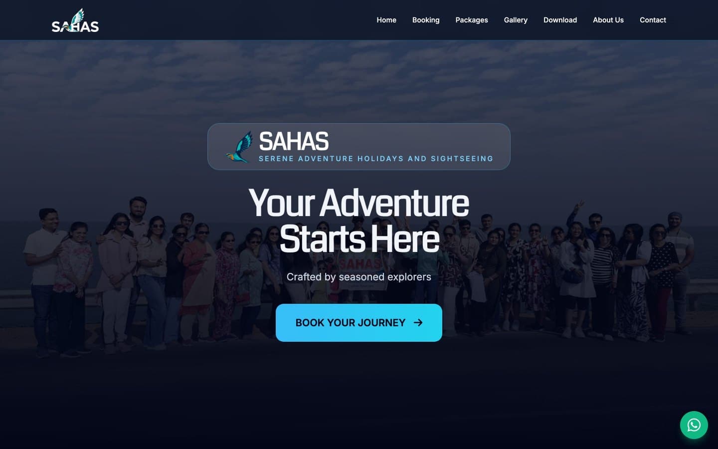 The SAHAS Tourism homepage